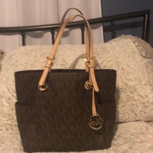 Authentic Michael Kors brown shoulder bag